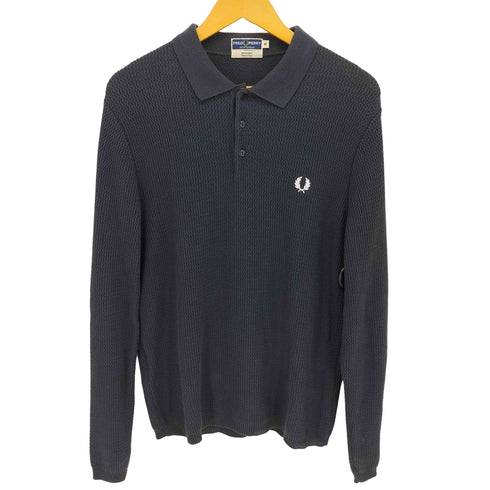 フレッドペリー FRED PERRY イタリア製 REISSUES ロゴ 刺繍 サーマル L/S ポロシャツ メンズ FR:40