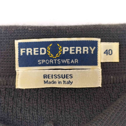 フレッドペリー FRED PERRY イタリア製 REISSUES ロゴ 刺繍 サーマル L/S ポロシャツ メンズ FR:40