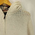バーバリーロンドン BURBERRY LONDON ノバチェック フリースライナー付き カシミヤ混 ローゲージ ニット ジップアップ パーカー レディース 2