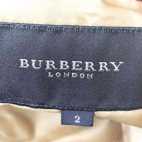 バーバリーロンドン BURBERRY LONDON ノバチェック フリースライナー付き カシミヤ混 ローゲージ ニット ジップアップ パーカー レディース 2