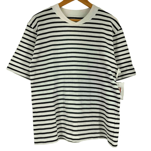 サカイ Sacai クロスオーバーVネック ショートスリーブボーダーTシャツ メンズ JPN:1