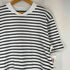 サカイ Sacai クロスオーバーVネック ショートスリーブボーダーTシャツ メンズ JPN:1
