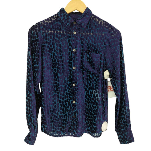 ジュンヤワタナベコムデギャルソン JUNYA WATANABE COMME des GARCONS ドット柄 ベルベット ベロア シャツ メンズ JPN:XS