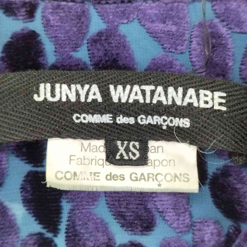 ジュンヤワタナベコムデギャルソン JUNYA WATANABE COMME des GARCONS ドット柄 ベルベット ベロア シャツ メンズ JPN:XS