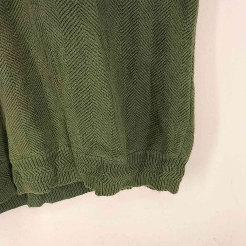 チャップスラルフローレン CHAPS RALPH LAUREN 90S ロゴ刺繍 ヘリンボーン コットンニット メンズ JPN:XXL