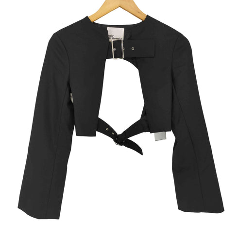 コムデギャルソンノアールケイニノミヤ COMME des GARCONS noir kei ninomiya ベルテッドウールボレロジャケット レディース JPN:XS