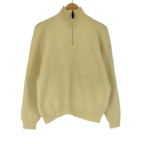 ポロバイラルフローレン Polo by RALPH LAUREN lambs wool ラムウール 羊毛 ハーフジップ ニット セーター レディース L