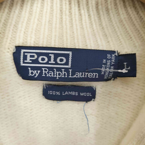 ポロバイラルフローレン Polo by RALPH LAUREN lambs wool ラムウール 羊毛 ハーフジップ ニット セーター レディース L
