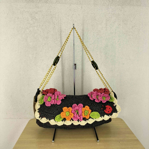 HoneySalon by FOPPISH ハニーサロンバイフォピッシュ ペーパーポリウレタン 編み 装飾 チェーン ショルダーバッグ グランジ Y2K レディース