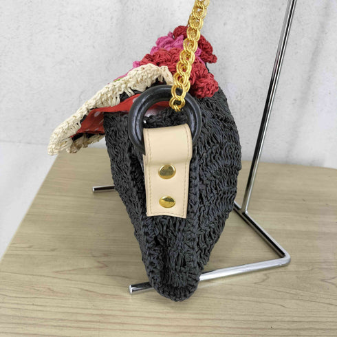 HoneySalon by FOPPISH ハニーサロンバイフォピッシュ ペーパーポリウレタン 編み 装飾 チェーン ショルダーバッグ グランジ Y2K レディース