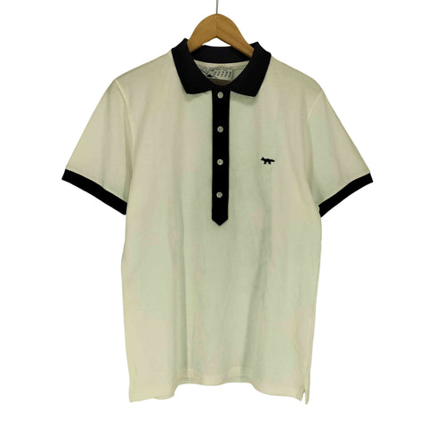 メゾンキツネ MAISON KITSUNE FOXロゴ 半袖 ポロシャツ メンズ M