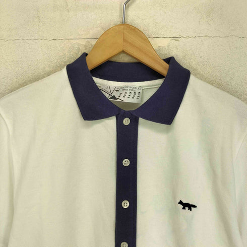 メゾンキツネ MAISON KITSUNE FOXロゴ 半袖 ポロシャツ メンズ M