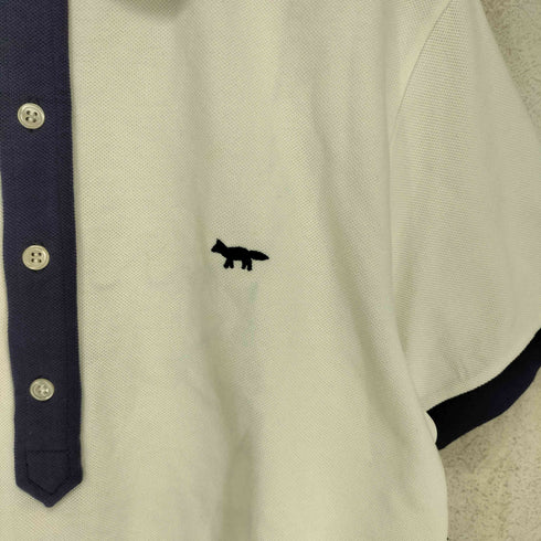 メゾンキツネ MAISON KITSUNE FOXロゴ 半袖 ポロシャツ メンズ M