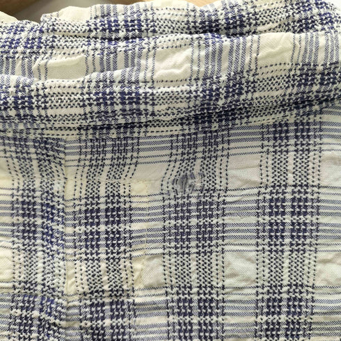 タケオキクチ TAKEO KIKUCHI 90S 初期 アセテート レーヨン 加工 L/S チェック ポップコーン シャツ メンズ JPN:3