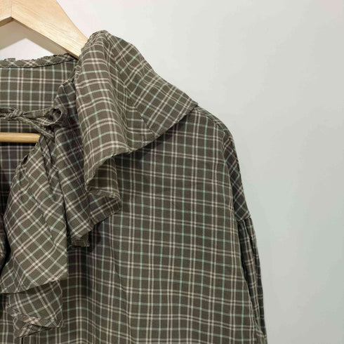 ビームスボーイ BEAMS BOY 25SS チェック フリルカラー シャツ レディース