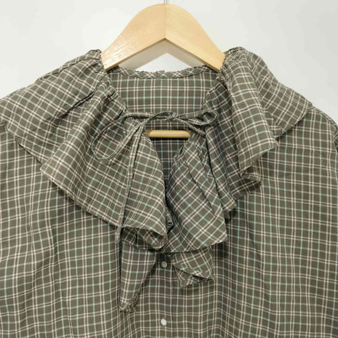 ビームスボーイ BEAMS BOY 25SS チェック フリルカラー シャツ レディース