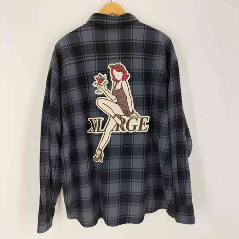 エクストララージ XLARGE PATCHED CHECK SHIRT パッチドチェックシャツ メンズ JPN:XL