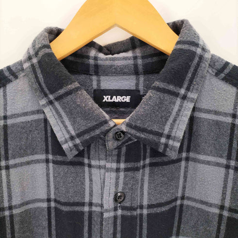 エクストララージ XLARGE PATCHED CHECK SHIRT パッチドチェックシャツ メンズ JPN:XL