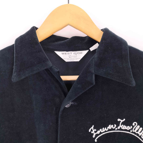ウエストライド WEST RIDE チェーンステッチ ベロア ボウリングシャツ メンズ US:36
