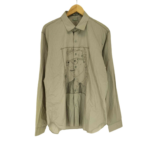 ROHIT GANDHI&RAHUL KHANNA ロヒット・ガンディ ラフル・カンナ SLIM FIT 刺繍 イラスト 長袖 シャツ import メンズ M