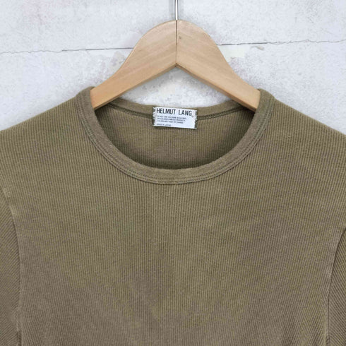 ヘルムートラング HELMUT LANG 90s- リブ生地 無地 半袖 クルーネック Tシャツ メンズ