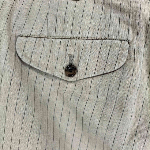 コムデギャルソンオムプリュス COMME des GARCONS HOMME PLUS AD2005 1タック ストライプ コットン スラックスパンツ メンズ LL