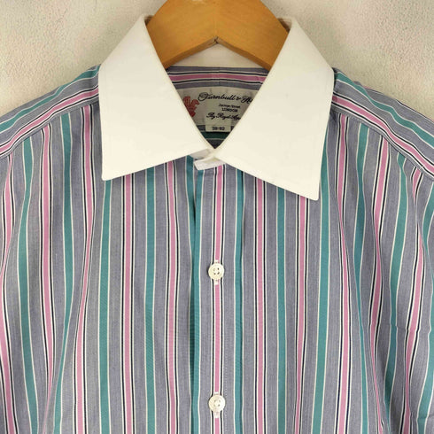 ターンブルアンドアッサー Turnbull & Asser jermyn street ストライプ 長袖ドレスシャツ メンズ 38/82