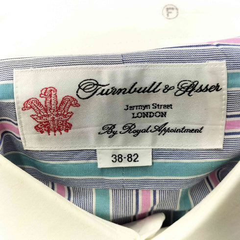 ターンブルアンドアッサー Turnbull & Asser jermyn street ストライプ 長袖ドレスシャツ メンズ 38/82