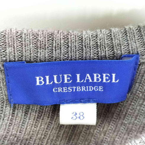 ブルーレーベルクレストブリッジ BLUE LABEL CRESTBRIDGE 切替 ベルテッド ニットワンピース レディース 38
