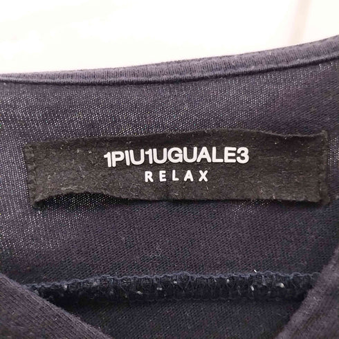 ウノピゥウノウグァーレトレリラックス 1PIU1UGUALE3 RELAX ワンポイントロゴ刺繍 Vネック Tシャツ メンズ JPN:S