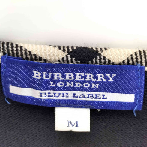 バーバリーブルーレーベル BURBERRY BLUE LABEL ノバチェック 長袖 ニットプルオーバー レディース M