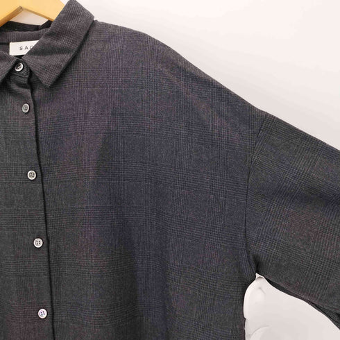 サクラ SACRA ウール混 チェック L/S BDシャツ レディース