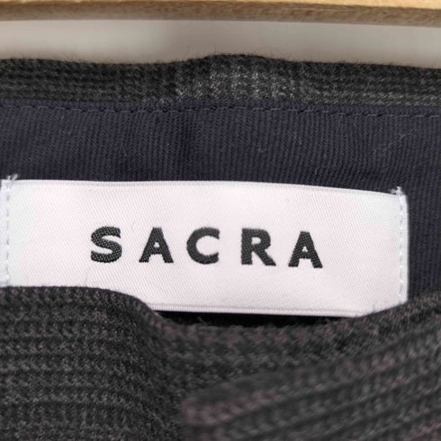 サクラ SACRA サイドライン ウールスラックスタックパンツ レディース 38