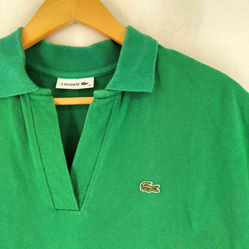 ラコステ LACOSTE ワニ刺繍 スキッパー 半袖ポロシャツ メンズ US:36
