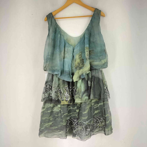 アルベルタフェレッティ ALBERTA FERRETTI フリルデザイン ノースリーブワンピース レディース EUR:40