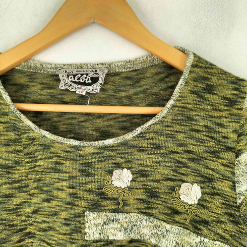 Import Rossa 刺繍デザイン 半袖ニットトップス レディース JPN:42