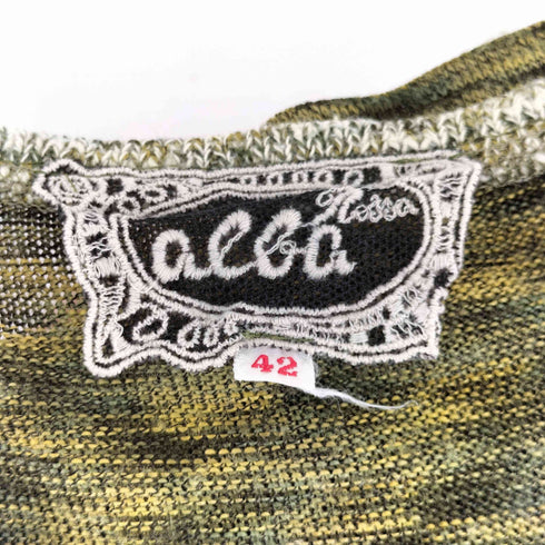 Import Rossa 刺繍デザイン 半袖ニットトップス レディース JPN:42