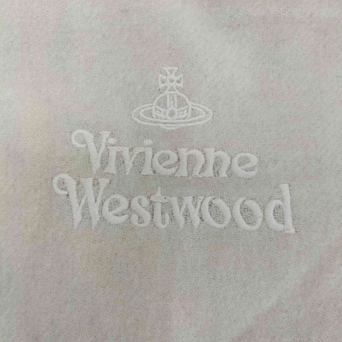 ヴィヴィアンウエストウッド Vivienne Westwood オーブ ロゴ刺繍 ウール フリンジマフラー レディース