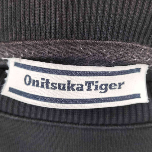 オニツカタイガー ONITSUKA TIGER ロゴ プリント ブラック スウェット トレーナー メンズ JPN:XL