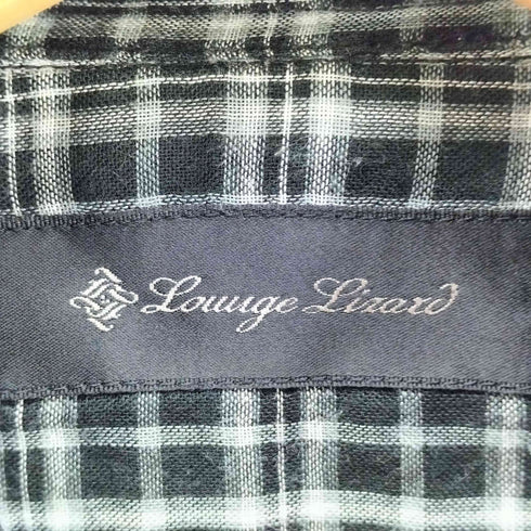 ラウンジリザード LOUNGELIZARD ロングスリーブ 両フラップ チェック ワイヤーシャツ メンズ JPN:1
