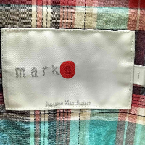 マーカ marka 七分袖 マドラスチェック ワイヤーシャツ メンズ JPN:1