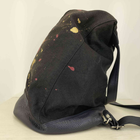 ディスコードヨウジヤマモト discord Yohji Yamamoto Painted Linen Y Bag カウレザー切替 ペインティング リネンYバッグ メンズ
