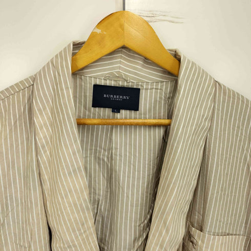バーバリーロンドン BURBERRY LONDON ホース刺繍 ストライプガウンコート メンズ import:L