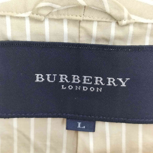 バーバリーロンドン BURBERRY LONDON ホース刺繍 ストライプガウンコート メンズ import:L