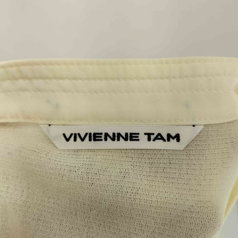 ヴィヴィアンタム VIVIENNE TAM スナップボタン バンドカラーパワーネットブラウス レディース