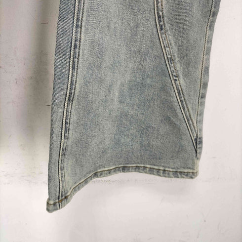 not knowing Line-Cut Cargo Flared Jeans 韓国ブランド Y2K レディース JPN:S