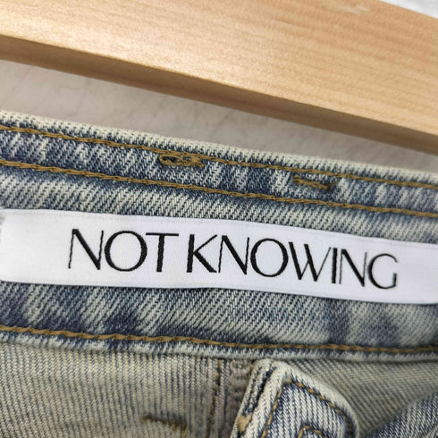 not knowing Line-Cut Cargo Flared Jeans 韓国ブランド Y2K レディース JPN:S