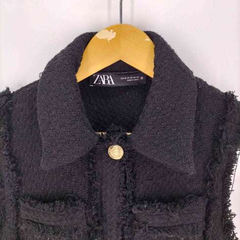 ザラ ZARA リンジトリム テクスチャー ベスト レディース import:XS