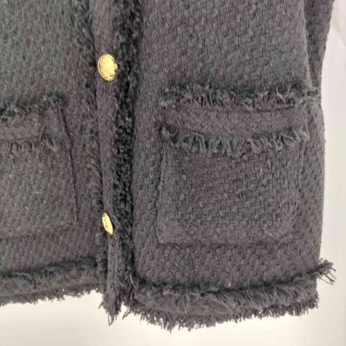 ザラ ZARA リンジトリム テクスチャー ベスト レディース import:XS