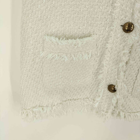 ザラ ZARA リンジトリム テクスチャー ベスト レディース import:XS
